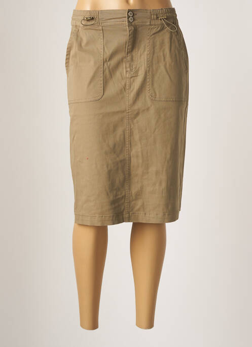 Jupe mi-longue taille normale vert JENSEN femme