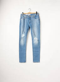 Jeans coupe slim fermeture boutonnée sur le devant taille normale bleu JACK & JONES homme