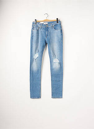 Jeans coupe slim fermeture boutonnée sur le devant taille normale bleu JACK & JONES homme