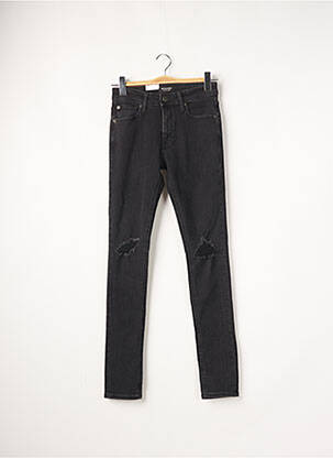 Jeans coupe slim fermeture boutonnée sur le devant taille normale noir JACK & JONES homme