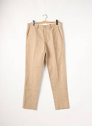 Pantalon droit tissage chiné taille normale beige JACK & JONES homme