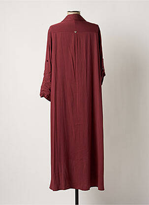 Robe longue manches longues manches longues rouge PLEASE femme