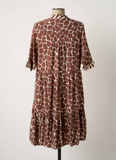 Robe mi-longue marron GENESIS pour femme