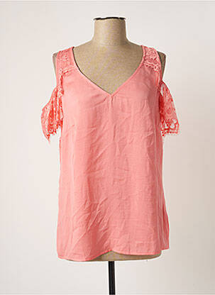 Blouse manches courtes manches courtes rose GUESS femme