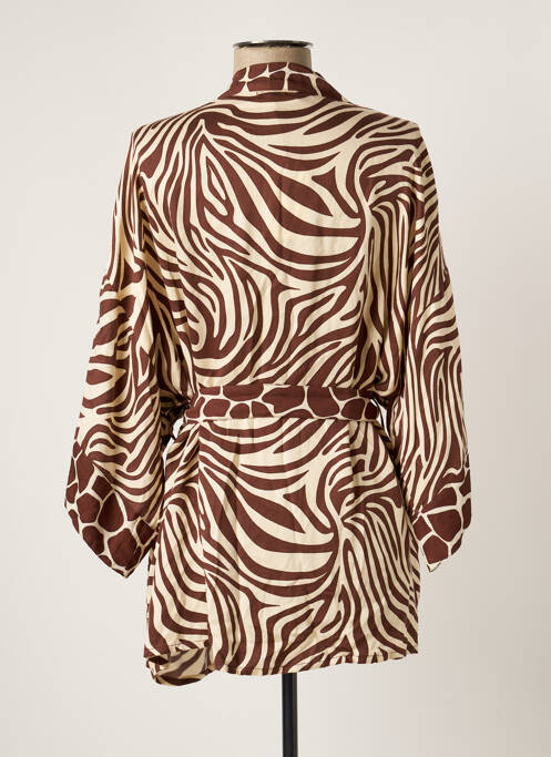 Veste kimono marron GENESIS pour femme