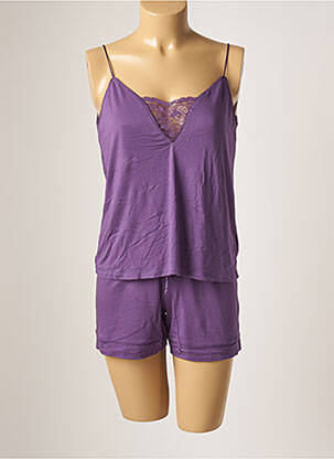 Pyjashort violet LE CHAT pour femme