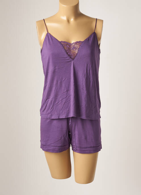 Pyjashort violet LE CHAT pour femme