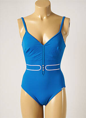 Maillot de bain 1 pièce stretch bleu LIDEA femme