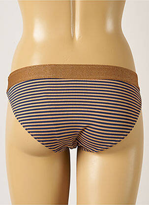 Bas de maillot de bain effet matière satinée culotte marron MARIE JO femme