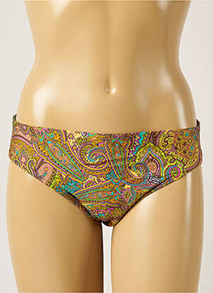 Bas de maillot de bain effet matière satinée culotte jaune PRIMA DONNA femme