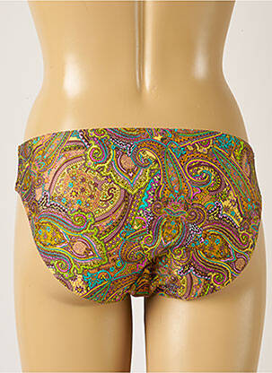 Bas de maillot de bain effet matière satinée culotte jaune PRIMADONNA femme