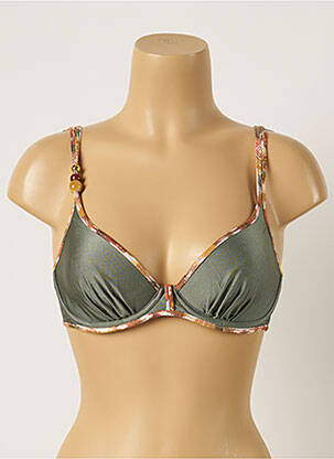 Haut de maillot de bain stretch haut soutien-gorge emboitant vert PRIMADONNA femme