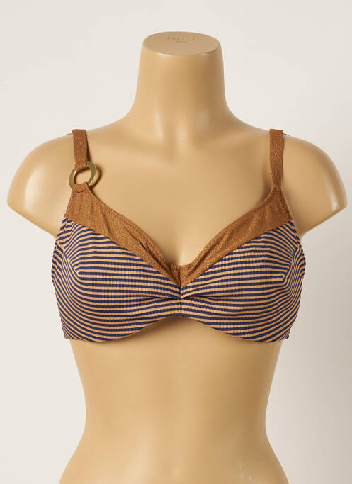 Haut de maillot de bain stretch haut soutien-gorge emboitant marron MARIE JO femme