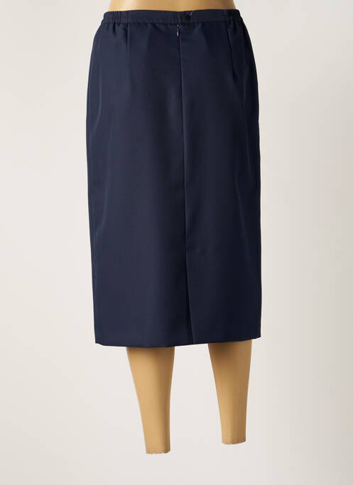 Jupe mi-longue bleu JEAN GABRIEL pour femme