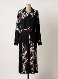 Robe longue manches longues manches longues noir KACY femme
