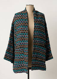 Veste casual coupe droite bleu KACY femme