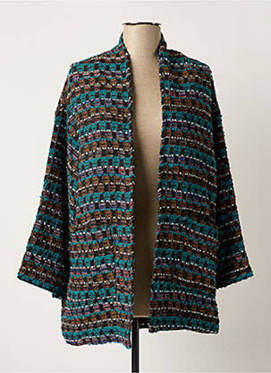 Veste casual coupe droite bleu KACY femme