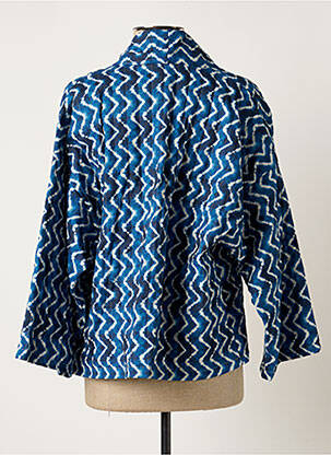 Veste casual coupe droite bleu KACY femme