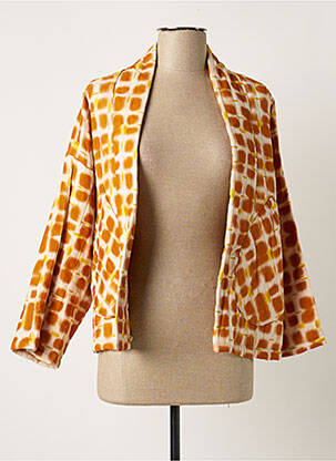 Veste casual coupe droite orange KACY femme