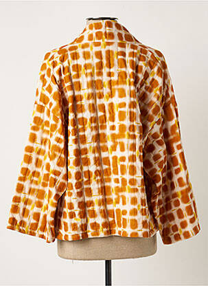Veste casual coupe droite orange KACY femme