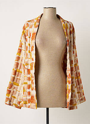 Veste casual coupe droite orange KACY femme