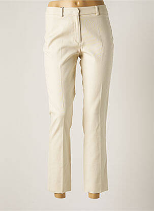 Pantalon chino fermeture zippée sous rabat avec crochet taille normale beige WEEKEND MAXMARA femme