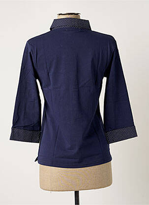 Top stretch manches longues bleu SOIE POUR SOI femme