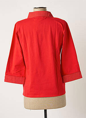 Top stretch manches longues rouge SOIE POUR SOI femme