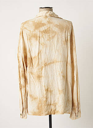 Chemisier coupe droite manches longues beige ADILYNN femme
