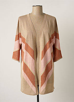 Gilet manches longues stretch beige MARINA V femme