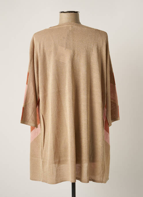 Gilet manches longues beige MARINA V pour femme