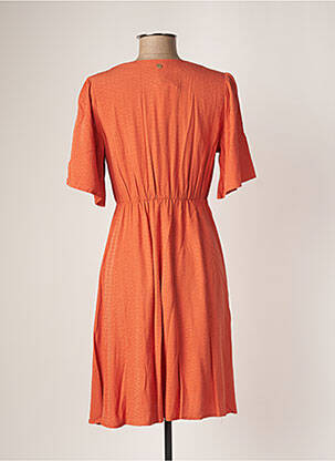 Robe mi-longue manches courtes manches courtes orange LOLA ESPELETA femme