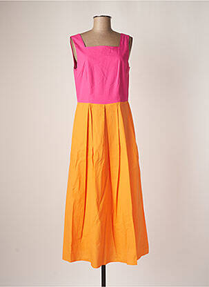 Robe longue orange CARACTERE pour femme