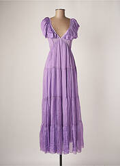 Robe longue violet ANGELA DAVIS pour femme seconde vue