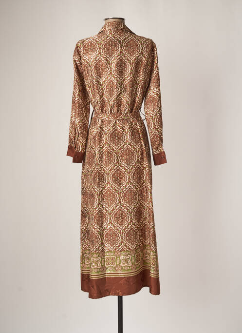 Robe longue marron CARLA MONTANARINI pour femme