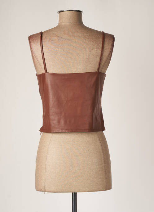 Top marron ANGELA DAVIS pour femme