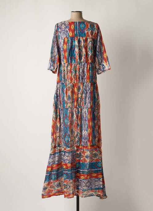 Robe longue orange ANGELA DAVIS pour femme