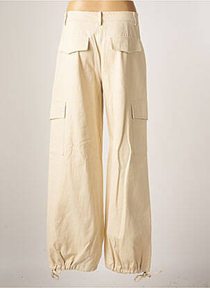 Pantalon cargo resserrée sur le bas taille haute beige THE LULÙ femme