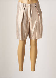 Bermuda taille haute taille haute beige ANGELA DAVIS femme