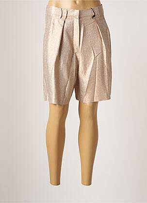 Bermuda taille haute taille haute beige ANGELA DAVIS femme
