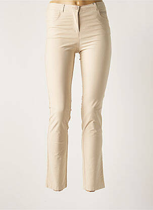 Pantalon slim stretch taille normale beige EUGEN KLEIN femme