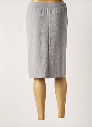 Jupe mi-longue stretch gris UNICA femme