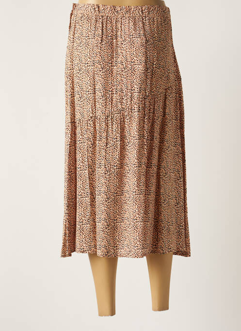 Jupe mi-longue orange ANDAM pour femme