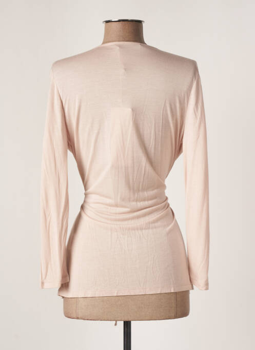 Gilet cache-cœur rose LUISA CERANO pour femme