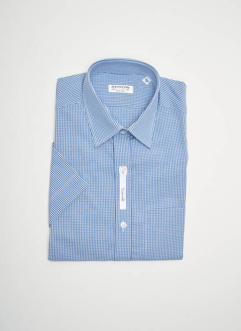 Chemise manches courtes imprimé carreaux bleu ARROW homme