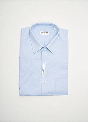 Chemise manches courtes coupe cintrée bleu ARROW homme