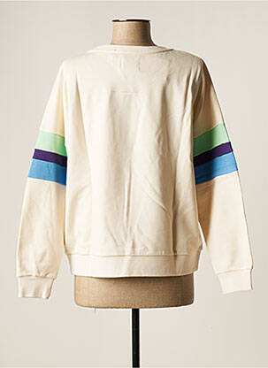Sweat-shirt sérigraphie floquée manches longues beige ANOUK ET NINON femme