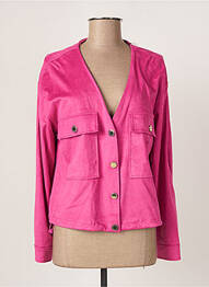 Veste casual tissage suedine rose LOLA CASADEMUNT femme