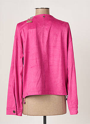 Veste casual tissage suedine rose LOLA CASADEMUNT femme