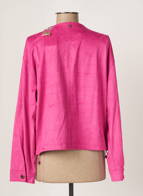 Veste casual tissage suedine rose LOLA CASADEMUNT femme